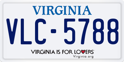 VA license plate VLC5788