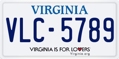 VA license plate VLC5789