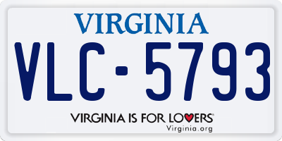 VA license plate VLC5793