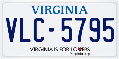 VA license plate VLC5795