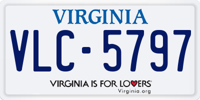 VA license plate VLC5797