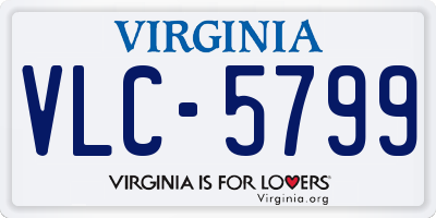 VA license plate VLC5799