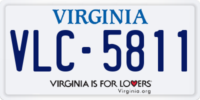 VA license plate VLC5811