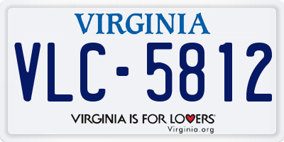 VA license plate VLC5812