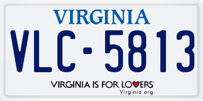 VA license plate VLC5813