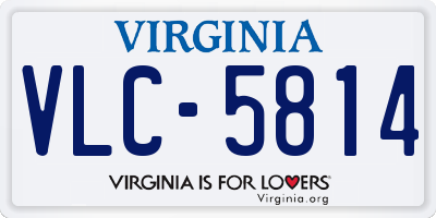 VA license plate VLC5814