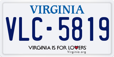 VA license plate VLC5819