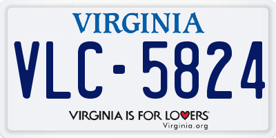 VA license plate VLC5824
