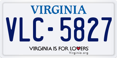 VA license plate VLC5827