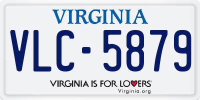 VA license plate VLC5879