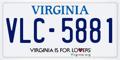 VA license plate VLC5881
