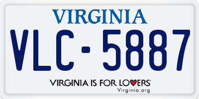 VA license plate VLC5887