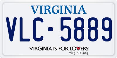 VA license plate VLC5889