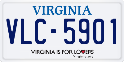 VA license plate VLC5901