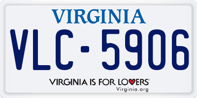 VA license plate VLC5906