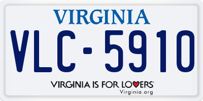 VA license plate VLC5910