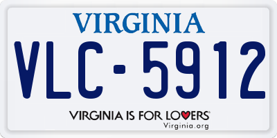 VA license plate VLC5912