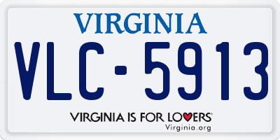 VA license plate VLC5913