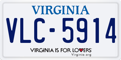 VA license plate VLC5914