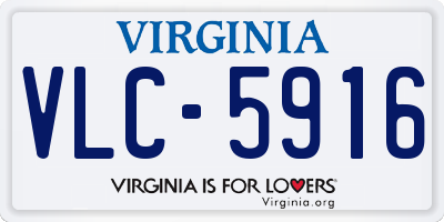 VA license plate VLC5916