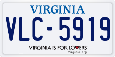 VA license plate VLC5919