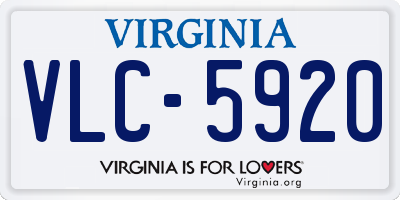 VA license plate VLC5920