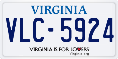 VA license plate VLC5924
