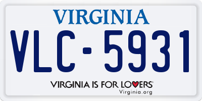 VA license plate VLC5931