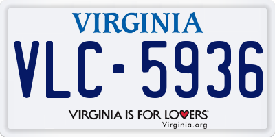 VA license plate VLC5936