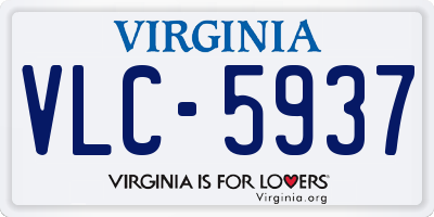 VA license plate VLC5937