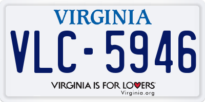 VA license plate VLC5946