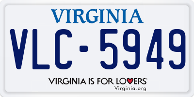 VA license plate VLC5949