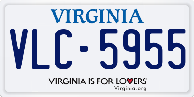 VA license plate VLC5955