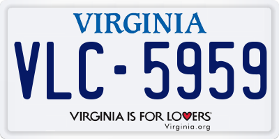 VA license plate VLC5959