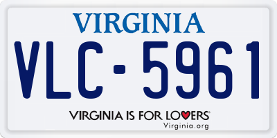 VA license plate VLC5961