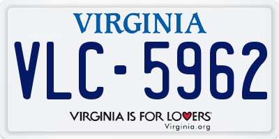 VA license plate VLC5962