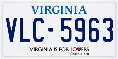 VA license plate VLC5963
