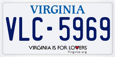 VA license plate VLC5969