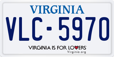 VA license plate VLC5970