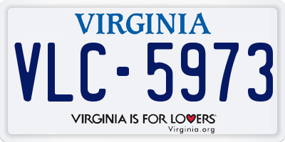 VA license plate VLC5973
