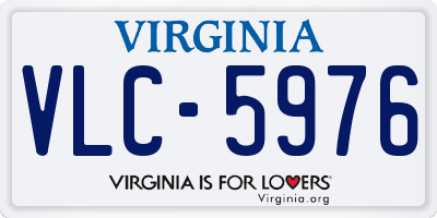 VA license plate VLC5976