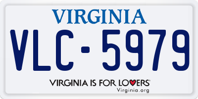 VA license plate VLC5979