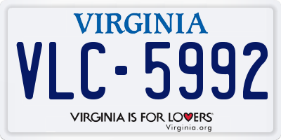 VA license plate VLC5992