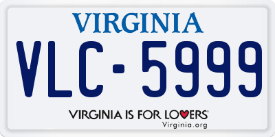 VA license plate VLC5999