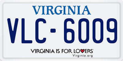 VA license plate VLC6009