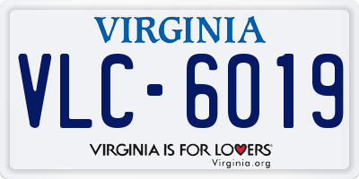 VA license plate VLC6019