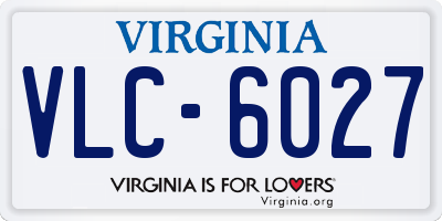 VA license plate VLC6027