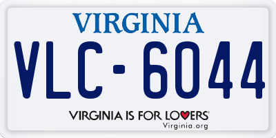 VA license plate VLC6044