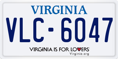 VA license plate VLC6047