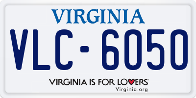 VA license plate VLC6050